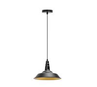 VoltShine Suspension en fer noir E27, design moderne, sans source de lumière, idéale pour éclairer les espaces et créer des ambiances chaleureuses.