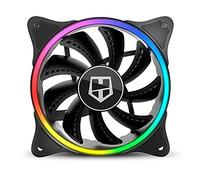 VoltShine Ventilateur ARGB 120 mm avec éclairage en anneau, compatible avec les connexions à 3 broches, idéal pour améliorer le refroidissement et l'esthétique sur PC.