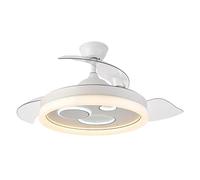 VoltShine Ventilateur DC 72 W 6120 lm blanc, 3 pales, Desp. 110°, 3 couleurs, avec télécommande, minuterie et mémoire, idéal pour climatisation et confort.