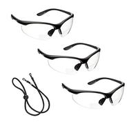 voltX 3x CONSTRUCTOR' Lunettes de sécurité de lecture BIFOCALES avec Cordon doté d'un arrêtoir/Lunettes de cyclisme - Reading Safety Glasses (TRANSPARENTES dioptrie +3.0) Certifiées CE EN166F