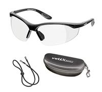 voltX 'CONSTRUCTOR' Lunettes de sécurité à grossissement Total Non-Bifocales (Transparentes, +2.0 dioptries), Lentille UV400 à revêtement antibuée, avec étui, certifiées CE EN166F