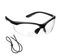voltX 'CONSTRUCTOR' Lunettes de sécurité de Lecture BIFOCALES (dioptrie +1.0 TRANSPARENTES), avec Cordon doté d'un arrêtoir/Lunettes de Cyclisme - Reading Safety Glasses Certifiées CE EN166F