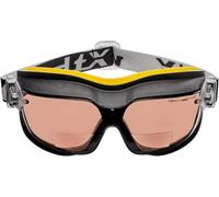 voltX ‘DEFENDER’ Lunettes Masques de Protection, BIFOCALES, Safety Goggles (Marron dioptrie +3.0) Certifiées CE EN166FT, Revêtement anticondensation