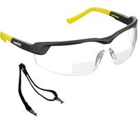 voltX GT ADJUSTABLE (2020 Model) Lunettes de sécurité de Lecture BIFOCALES, (Transparentes dioptrie +3.0) Réglables, Certifiées CE EN166FT, Revêtement anticondensation, UV400. Bifocal Safety Glasses