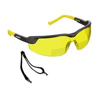 voltX GT ADJUSTABLE Lunettes de sécurité de Lecture BIFOCALES, (Jaune dioptrie +3.0) Réglables, Certifiées CE EN166FT, Revêtement anticondensation, UV400. Bifocal Safety Glasses