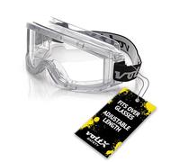 voltX Lot de 3 lunettes de protection ventilées indirectement DEFENDER GOGGLES, CE EN166B, certifiées EN170, anti-buée et résistantes aux rayures UV400.