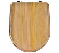 Volu Abattant WC Couleur Naturelle avec Ralentissement Bois Massif Ultra Résistant Top Fixe U/V/O Forme Compatible Abattant WC Housse,Une Couleur 40-48cm X 33-38cm,D,incomparable123