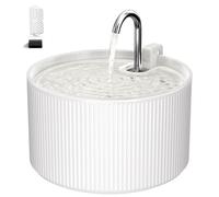 Voluas Fontaine à eau en céramique pour chat : 2,2 l - Fontaine pour chat - Distributeur automatique d'eau pour animaux domestiques avec pompe ultra silencieuse et filtre de rechange - Fournitures
