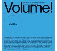Volume ! 22-2 - Alix Benistant - Presses Universitaires Rennes - broché - Revue