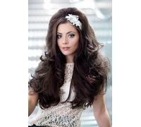Volume boosting 3/4 hairpiece, long, wavy, heat styeable: Gisele champagne blonde #613