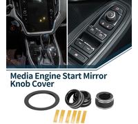 Volume Médias Moteur Réglage Démarrage Interrupteur Contrôle Bague Couvercle Pour Subaru Crosstrek Impreza 2004-2005 Robuste | Garniture D'Autocollant Intérieur Noir 4 Pièces