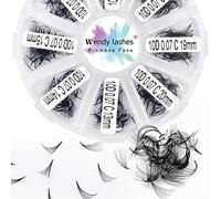 Volume Russes Cils C Curl 500 Fans 10D 0.07mm 13-20mm Mixed Préfaits Extensions de Cils Volume Russe Bouquet Prefait Cils Pré-ventilées Professionnel Ventilateur Cils Extension(500-10D-0.07-C-1320)