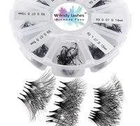 Volume Russes Cils C Curl 500 Fans 9D 0.07mm 9-16mm Mixed Préfaits Extensions de Cils Volume Russe Bouquet Prefait Cils Pré-ventilées Professionnel Ventilateur Cils Extension(500-9D-0.07-C-916)