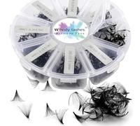 Volume Russes Cils D Curl 500 Fans 24D 0.07mm 9-16mm Mixed Préfaits Extensions de Cils Volume Russe Bouquet Prefait Cils Pré-ventilées Professionnel Ventilateur Cils Extension(500-24D-0.07-D-916)