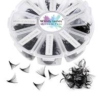 Volume Russes Cils D Curl 500 Fans 30D 0.07mm 9-16mm Mixed Préfaits Extensions de Cils Volume Russe Bouquet Prefait Cils Pré-ventilées Professionnel Ventilateur Cils Extension(500-30D-0.07-D-916)