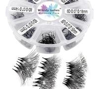Volume Russes Cils D Curl 500 Fans 8D 0.07mm 13-20mm Mixed Préfaits Extensions de Cils Volume Russe Bouquet Prefait Cils Pré-ventilées Professionnel Ventilateur Cils Extension(500-8D-0.07-D-1320)
