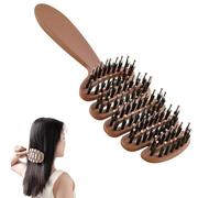 Volumizing Boar Bristle Hair Brush,wet Hair Brush,bâton De Finition Pour Cheveux,brosse À Cheveux Portable, Curved Bristles Hairr Brushh,pour Une Chevelure Pleine De Corps-1pcs