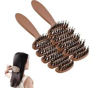 Volumizing Boar Bristle Hair Brush,wet Hair Brush,bâton De Finition Pour Cheveux,brosse À Cheveux Portable, Curved Bristles Hairr Brushh,pour Une Chevelure Pleine De Corps-2pcs