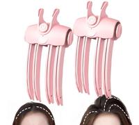 Volumizing Hair Clips with 2 Heat Settings for Quick Crown Lift | Wireless Heated Volumizing Root Lift Clip, Heated Hair Volume Clip, Hair Crown Lifting Styler Booster for Crown Bang(Pink*2)