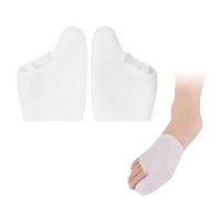 Volumoon 1 Paire Protection Gros Orteil Avec Gel, Protège Orteil Silicone Soulager Pied la Douleur et Contre, Capuchons D'orteils pour éviter les Ampoules Cors Callosités (white)