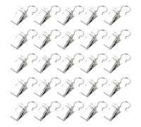 Volumoon 100 Pièces Pince Attache Rideau, Anneaux avec Pince, Clips en Métal avec Crochets pour Rideaux de Douche et de Fenêtre