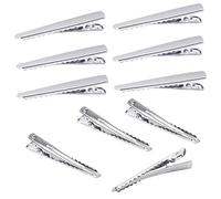 Volumoon 150 Pièces Pinces Crocodiles Cheveux, Métal Alligator Pinces Crocodile Cheveux, Pinces à Cheveux de Bricolage, Barrette Cheveux 45mm, Accessoire de Coiffure pour Femmes et Filles