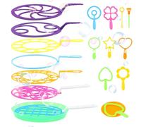 volumoon 18Pcs Baguette à Bulles Ensemble, Ensemble de Jouets à Bulles géantes avec Plateau en Vrac pour Les Enfants, Grandes Bulles de Savon Enfant, Cotillons d'activités de Plein air d'été