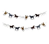 volumoon 2 Pcs Bannière en Feutre, Guirlande Cheval, Décoration Anniversaire, Décoration de Fête en Forme de Cheval, Banderole Thème Fête, Bannière pour Fête à la Maison, Bannière Joyeux Anniversaire