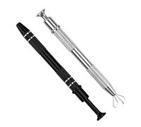 volumoon 2 Pcs Pince pour Boule Piercing, Outil de Ramassage Perles, Brucelles à Griffes, Pince à Bijoux pour Diamant, Perles, Vis, Pièces Précision