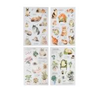 Volumoon 2 Pièces Autocollant Scrapbooking, Autocollants Esthétiques, Autocollant Kawaii, Loisirs Créatifs Transparents pour Scrapbooking Journalisations Décoratives Cartes Journal Plan Bricolage (B)