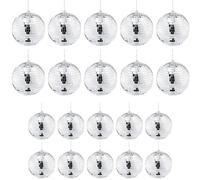 Volumoon 20PCS Boule Disco Miroir, Ornement d'arbre de Noël, 2 Tailles Boule Disco Décoration Suspendue, Boules de Noël Boule Miroir pour Fête Décoratif pour la Décoration de Noël Vacances Fête
