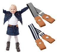 volumoon 2PCS Ceinture Réglable pour Enfants, Ceinture sans Boucle pour Garçons Filles, Ceinture Elastique Enfant, Ceinture Extensibles pour Jeans, Pantalons et Robes, 36-55CM (B)