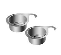 volumoon 2Pcs Égouttoirs d'Évier de Cuisine, Porte Éponge Évier, Passoire Évier Acier Inoxydable, Étagère de Drainage, Panier de Filtre Evier