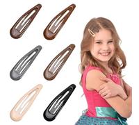Volumoon 30 Pièces Barrette Cheveux,5 cm Pince a Cheveux, Pinces à Cheveux Snap, Barrettes en Métal, Barrettes Antidérapantes pour Filles, Enfants et Femmes, aux Cheveux Longs Et Courts (5 Couleurs)