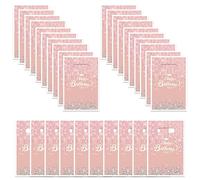 volumoon 30PCS Sacs Cadeau Anniversaire, Pochettes Cadeaux Enfants, Sachet Bonbon Anniversaire, Pochette Bonbon en Plastique, Pochettes Cadeaux Colorés Pour Anniversaire Mariage Noël (Rose)