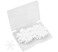 volumoon 50 Pièces Décorations Cupcake, Décoration de gâteau pour fille, Comestibles Cupcake Toppers, Decoration Gateau Reine des Neiges,Flocon de Neige Decoration Noël Hiver Fête (blanc)