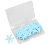 volumoon 50 Pièces Décorations Cupcake, Décoration de gâteau pour fille, Comestibles Cupcake Toppers, Decoration Gateau Reine des Neiges,Flocon de Neige Decoration Noël Hiver Fête (Bleu)