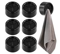 volumoon 6 Pièces Accroche Torchon, ABS Rond Porte Serviette Adhesif, Gadget Cuisine, Crochet Adhesif Mural Salle de Bain, porte torchons pince, Porte Serviette Sans Percage pour Cuisine, Maison