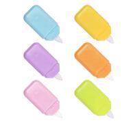 volumoon 6 Pièces Correcteur Blanc, Couleur Rubans de Correction, Mini Pocket Rubans Correcteurs, Rouleaux de Correction pour étudiants Enfants, Roller Correcteur pour l'Ecole et au Bureau (A)