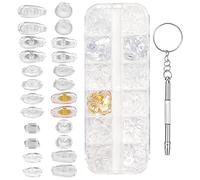 Volumoon 60 Paires Lunettes de Nez Plaquettes en Silicone, 12 Styles Antidérapant Coussinets de Nez, Tampon de Nez Visser, Plaquettes de Lunettes à Visser, Kit de Réparation Remplacement de Lunettes