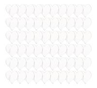 volumoon 60 Pièces Marqueurs de Boisson, Acrylique Boisson Étiquettes, Verre à Vin Étiquette, Etiquettes Boisson Fête, Marqueurs de Verre, Marqueur de Boissons Transparent pour Mariage, Bar (Coeur)