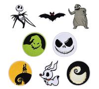 Volumoon 8pcs Écussons Brodés à Thermocoller, Patch à Repasser Vetement, Autocollant de Patch, Ecusson Thermocollant Enfant, Ecusson a Coudre pour Halloween Vêtements Veste Chapeau Sac à Dos Jean