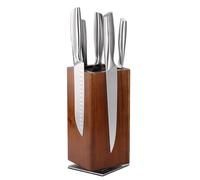 Volumoon Bloc couteau magnétique sans couteaux, Porte Couteaux Aimanté, Porte-Couteaux en Bois, Porte-couteaux rotatif, Pivotant à 360 Porte-couteaux magnétique, Magnétique Bloc Couteaux Cuisine