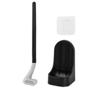 Volumoon Brosse WC, Brosse de Toilette, Golf Brosse de Toilette en Silicone, Brosse pour Le Nettoyage de Salle de Bain, Brosse Incurvée en Silicone pour Nettoyage des Toilettes ou de la Salle de Bain