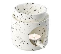 Volumoon Brûleurs à Huile Essentielle, Brûleur à Huile en Céramique, Bol Amovible, Lampe Aromatique, Diffuseur D'huile et de Cire, Brule Parfum avec Porte-Bougie pour Méditation, Décoration Maison (C)