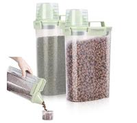 volumoon Conteneur de Nourriture, 2 PCS 3000 ML Boite en Plastique pour Cereales avec Tasse à Mesurer, Boite de Rangement Alimentaire, Boite Rangement Hermetique pour Détergent, Farine, Corn Flakes
