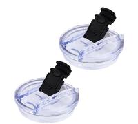 volumoon Couvercles de Gobelet, 2 Pièces 40 oz Anti-Éclaboussures et Anti-Poussière Couvercle de Tasse, Anti-Fuite Couvercles de Tasse de Voyage, Gobelet Couvercle Paille Transparent pour Tasse à Café