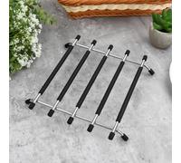Volumoon Dessous de plat noir pour plans de travail de cuisine, support de dessous de plat en acier inoxydable, dessous de plat résistant à la chaleur, dessous de plat pour table de salle à manger,