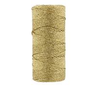 volumoon Fil Doré Noel, Fil d'or Métallique Cordon Ficelle Doré 1mm x 100 mètres, Ficelle Dorée Fine, pour Travaux Manuels, Emballage Cadeau, Décoration de Noël (Non élastique)