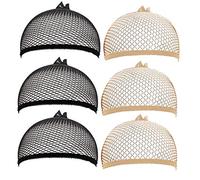 Volumoon Filet à Perruque, 6 pièces bonnets de perruque, Bonnet Perruque Femme Nylon, Élastique Chapeau de Perruque,Bonnet Unisexe Wig Caps de Perruque, doux et respirants pour Homme et Femme.